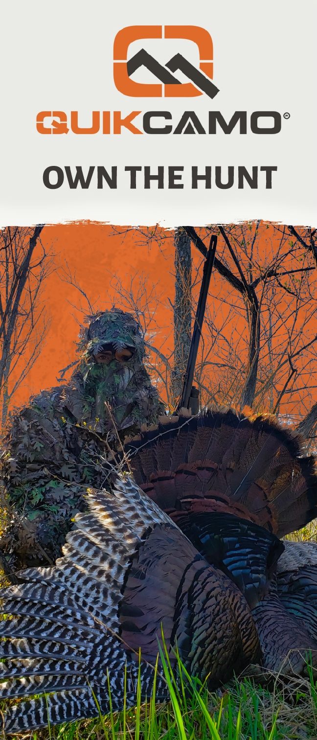QuikCamo Own the Hunt tradeshow banner