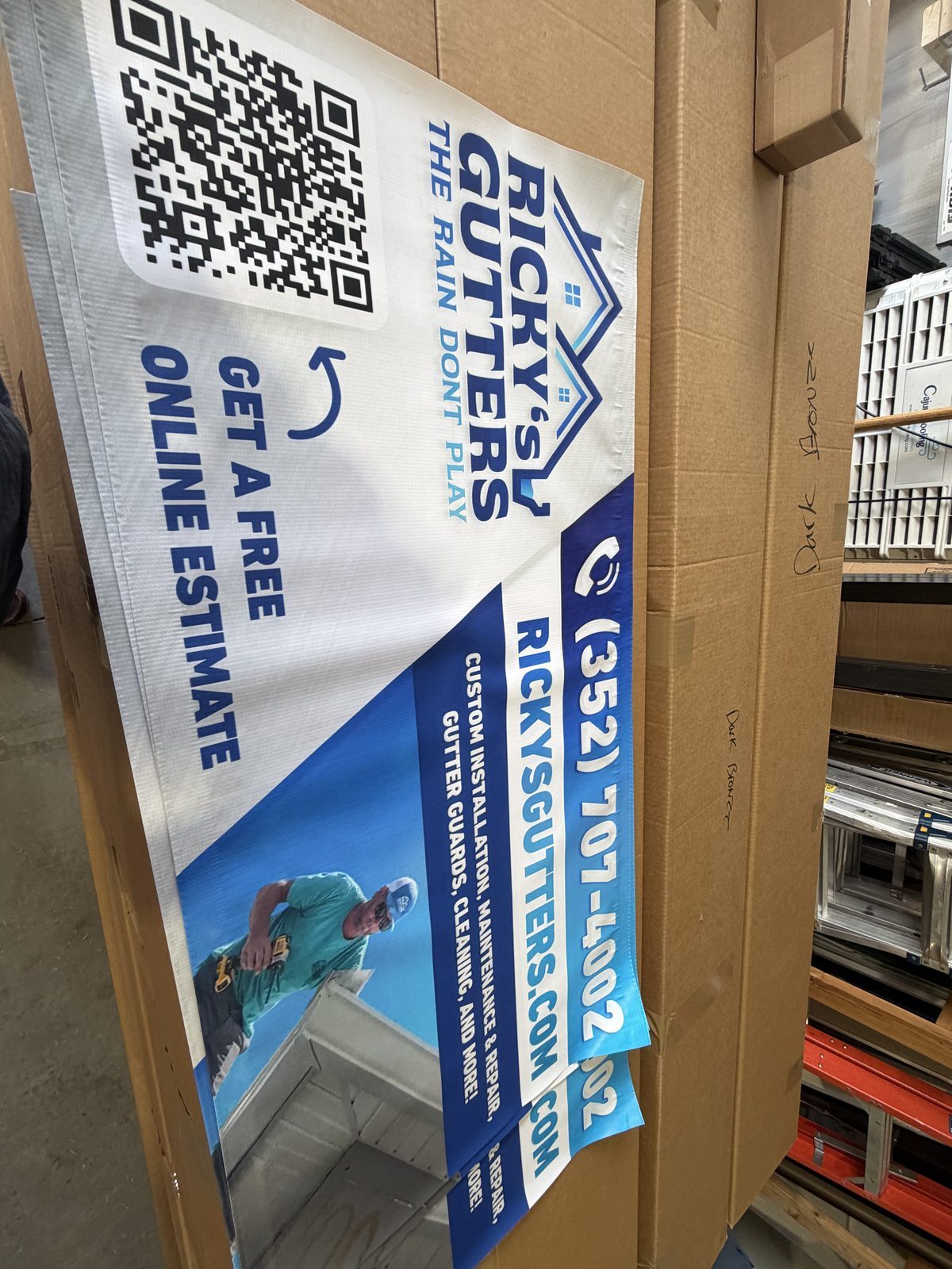 Ricky's Gutters banner design